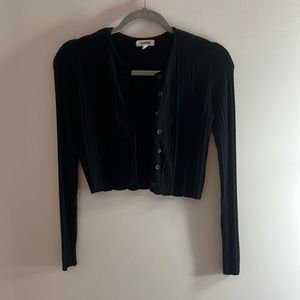Garage Button Up Black Cardigan Sweater